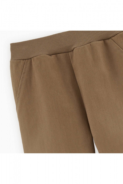 Бежевые брюки из текстиля для мальчика с эластичным поясом Bell Bimbo 242043 песок - фото 3