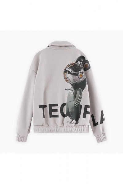 Светло-серый жакет-куртка из трикотажа для мальчика Bell Bimbo 242076 св.серый - фото 4