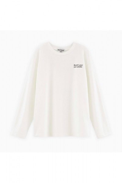 Молочный джемпер для мальчика с дизайнерскими фразами Bell Bimbo 242137 молоко - фото 1