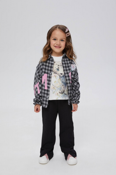 Черные расклешенные брюки из футера с разрезами Bell Bimbo 242019 черный - фото 1