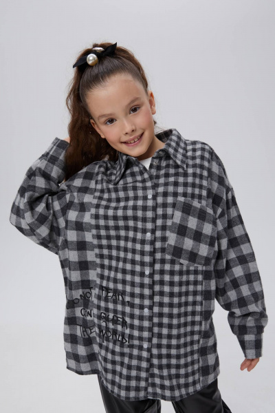 Рубашка в клетку для девочки на каждый день Bell Bimbo 243107 клетка - фото 1