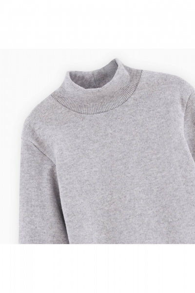 Водолазка для мальчика прямого силуэта из трикотажа Bell Bimbo 242038 серый - фото 2