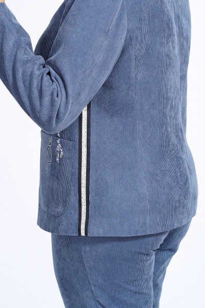 Демисезонный брючный костюм с жакетом и вельветовыми брюками Alani Collection 2165 - фото 9