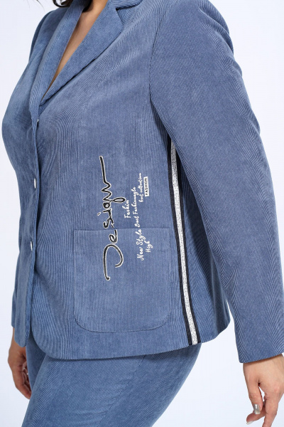 Демисезонный брючный костюм с жакетом и вельветовыми брюками Alani Collection 2165 - фото 3