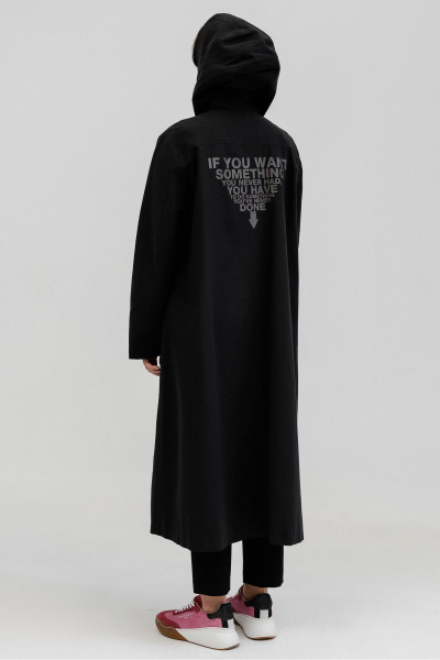 Демисезонный плащ-жакет на молнии и капюшоном JRSy 2428 - фото 5