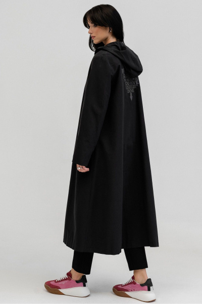 Демисезонный плащ-жакет на молнии и капюшоном JRSy 2428 - фото 2