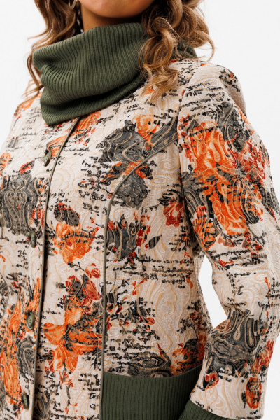 Демисезонное пальто полуприлегающего силуэта из костюмной ткани Urs 24-379-1 - фото 29