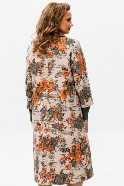 Демисезонное пальто полуприлегающего силуэта из костюмной ткани Urs 24-379-1 - фото 21