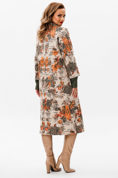 Демисезонное пальто полуприлегающего силуэта из костюмной ткани Urs 24-379-1 - фото 2