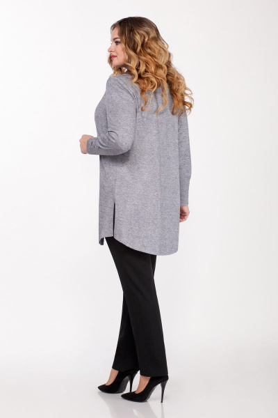 Демисезонная туника расклешенного к низу силуэта из вискозы AVLINE 1899 серый - фото 2