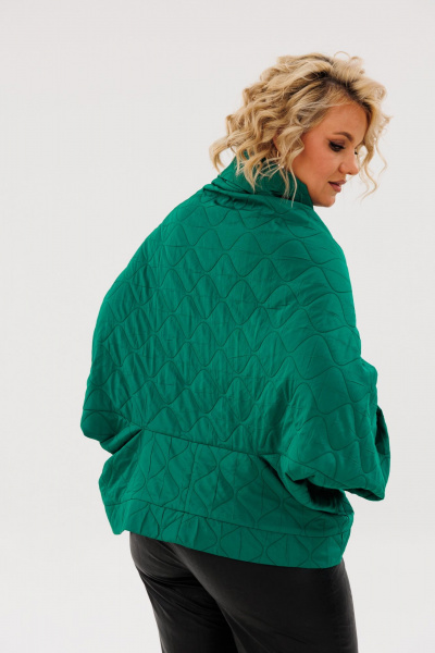 Куртка двухсторонняя демисезонная свободный силуэт из текстиля Anastasia 1147 бутылка - фото 15