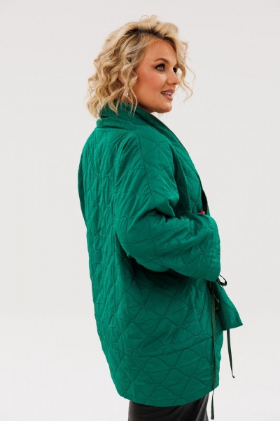 Куртка двухсторонняя демисезонная свободный силуэт из текстиля Anastasia 1147 бутылка - фото 9