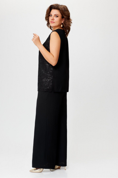 Комплект брюк жакета и топа свободный стиль Svetlana-Style 2025 черный - фото 4