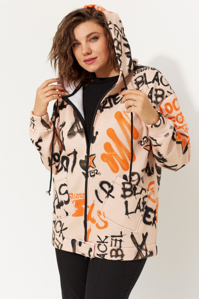 Яркая неоновая блузка прямого кроя с карманом BegiModa 4101 оранж - фото 6