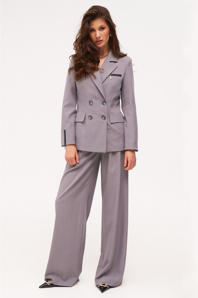 Брюки, жакет KaVaRi 8036 светло-серый - фото 3