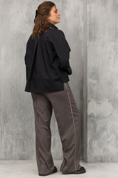 Бежевый костюм жакета и брюк с декоративной тесьмой BegiModa 6055 кора - фото 2