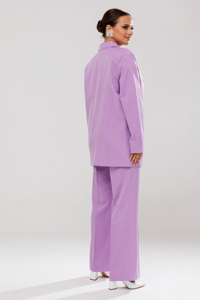 Костюм-тройка из костюмной ткани с пиджаком, жилетом и брюками Mubliz 173 лаванда - фото 20