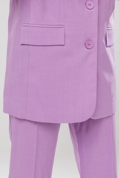 Костюм-тройка из костюмной ткани с пиджаком, жилетом и брюками Mubliz 173 лаванда - фото 12