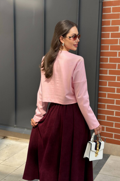 Миди юбка широкого силуэта из неэластичной ткани AURA otd 5065 - фото 7