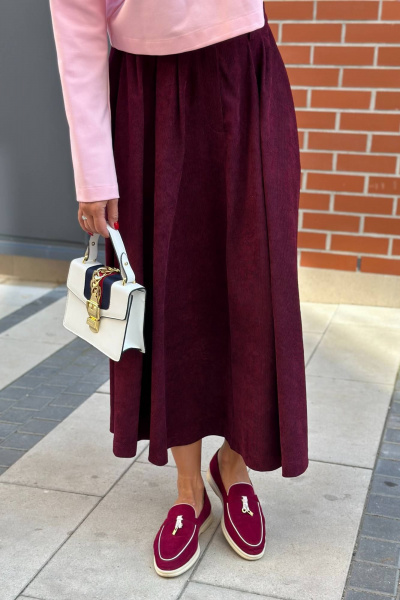 Миди юбка широкого силуэта из неэластичной ткани AURA otd 5065 - фото 2