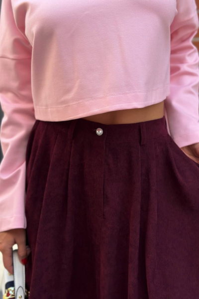 Миди юбка широкого силуэта из неэластичной ткани AURA otd 5065 - фото 3