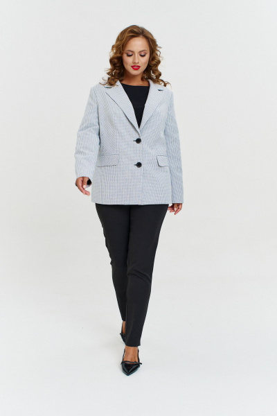 Демисезонный костюм с жакетом и брюками из текстиля Mubliz 079 мелкая_клетка - фото 1