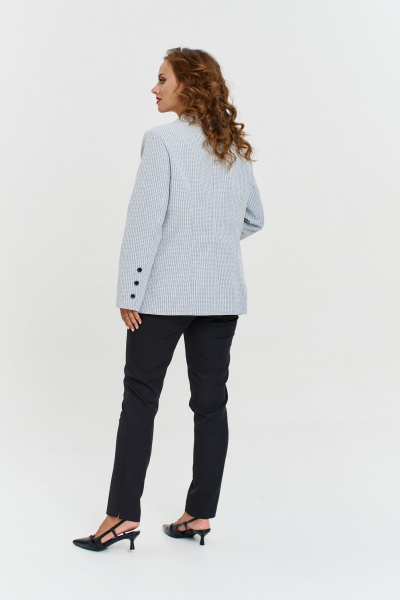 Демисезонный костюм с жакетом и брюками из текстиля Mubliz 079 мелкая_клетка - фото 2