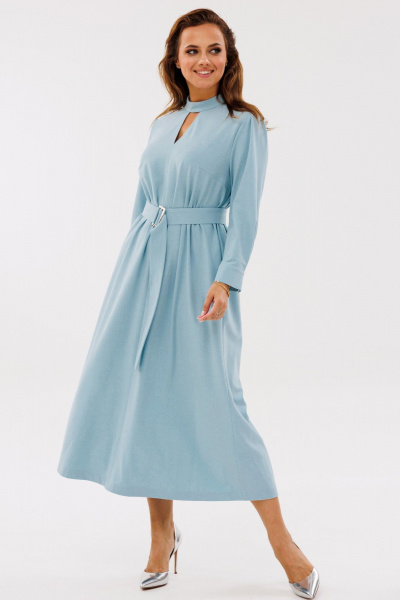 Демисезонное платье А-силуэта с нагрудными швами и поясом Angelina & Сo 1141 - фото 5