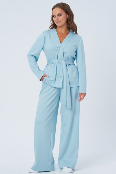 Демисезонный трикотажный комплект брюки и жакет на каждый день Angelina & Сompany 1145 - фото 1