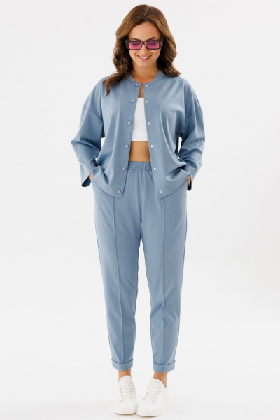 Демисезонный спорт-шик брючный комплект из трикотажа Angelina & Сompany 1146 - фото 10