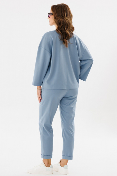 Демисезонный спорт-шик брючный комплект из трикотажа Angelina & Сompany 1146 - фото 9