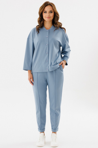 Демисезонный спорт-шик брючный комплект из трикотажа Angelina & Сompany 1146 - фото 8