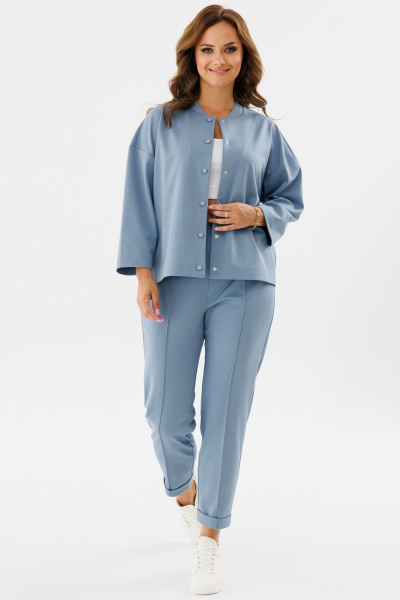 Демисезонный спорт-шик брючный комплект из трикотажа Angelina & Сompany 1146 - фото 7