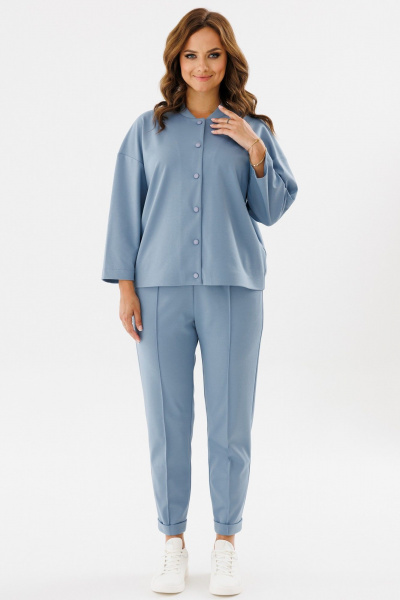 Демисезонный спорт-шик брючный комплект из трикотажа Angelina & Сompany 1146 - фото 1