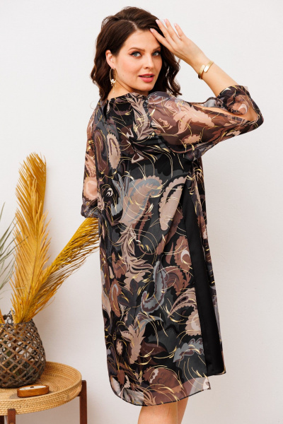 Платье Romanovich Style 1-2628 коричневый - фото 3