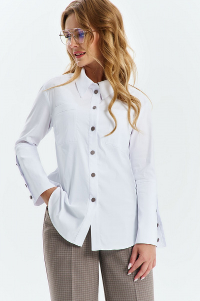 Классический костюм из текстиля с жилетом и палаццо брюками Euromoda 534 - фото 4