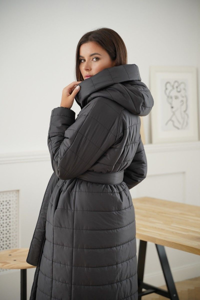 Пальто LadisLine 1278 черный - фото 8