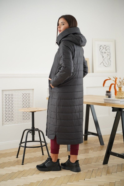 Пальто LadisLine 1278 черный - фото 5