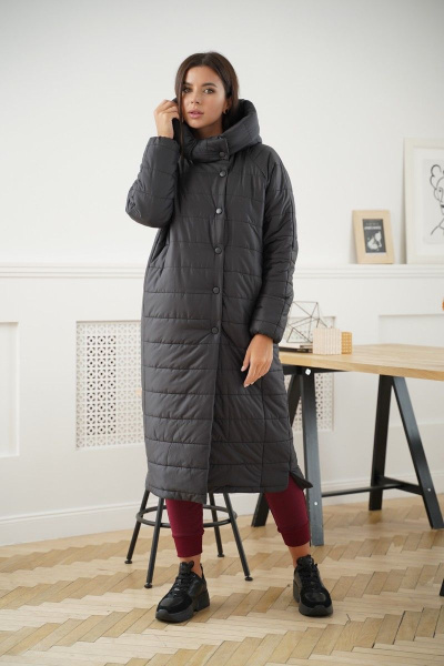 Пальто LadisLine 1278 черный - фото 1