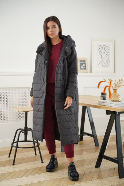 Пальто LadisLine 1278 черный - фото 2