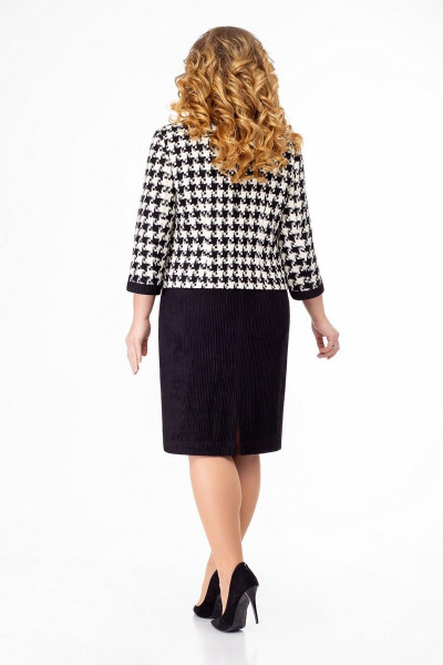 Жакет, платье Slaviaelit 474 черно-белый - фото 3