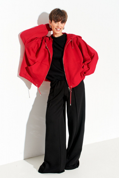 Бомбер оверсайз с капюшоном и карманами FOXY FOX 1608 - фото 1