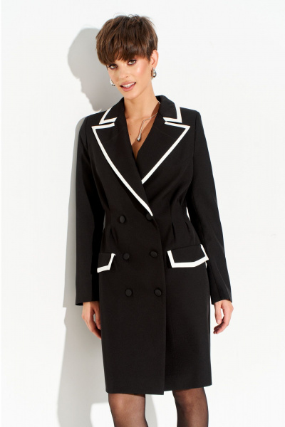 Классическое платье-жакет на подкладке с контрастами FOXY FOX 1612 - фото 5