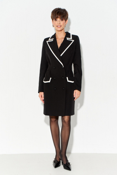 Классическое платье-жакет на подкладке с контрастами FOXY FOX 1612 - фото 1