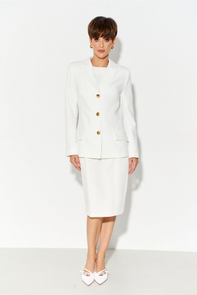 Жакет с прорезными карманами и классическим воротником FOXY FOX 1620 молочный - фото 8