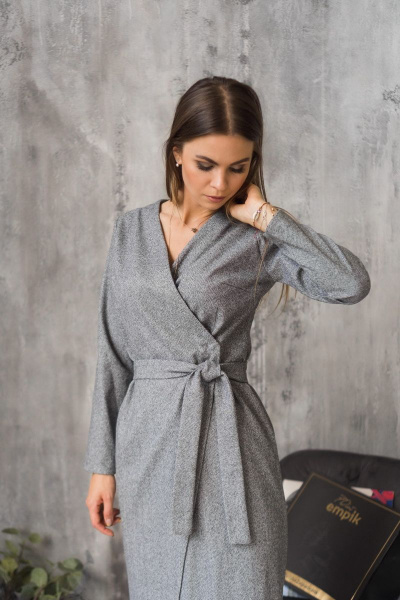 Платье Mirolia 851 серый - фото 2