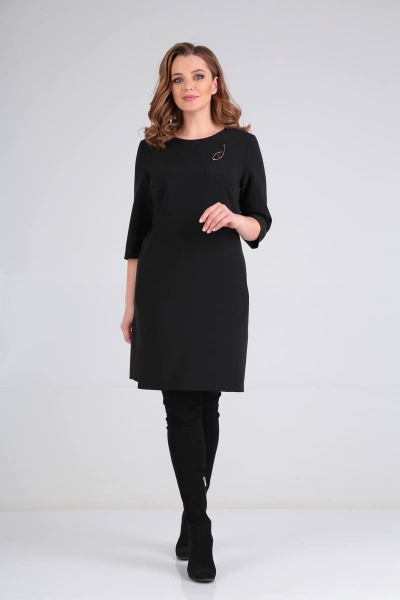 Брошь, платье Bliss 692 черный - фото 2