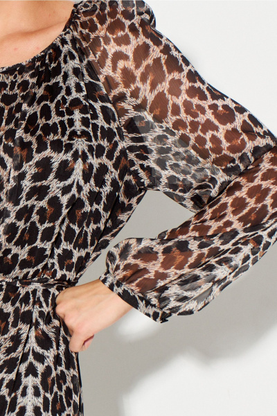 Легкое платье свободного силуэта из шифона на подкладке FOXY FOX 1643 - фото 5