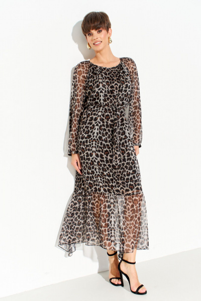 Легкое платье свободного силуэта из шифона на подкладке FOXY FOX 1643 - фото 3