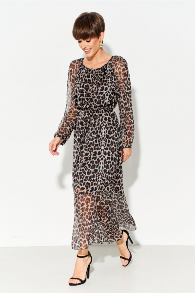 Легкое платье свободного силуэта из шифона на подкладке FOXY FOX 1643 - фото 1